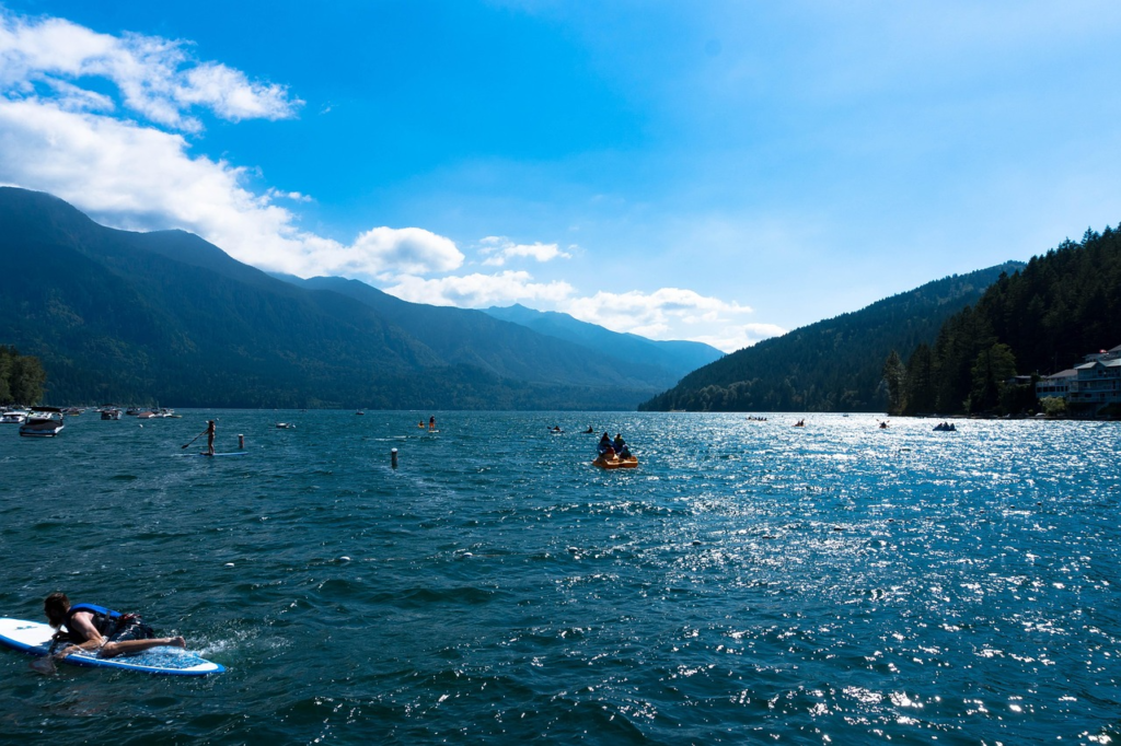 Cultus Lake on a sunny day